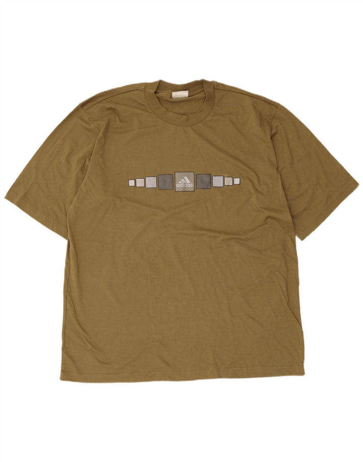Ανδρικό γραφικό T-Shirt Adidas Top Large Khaki