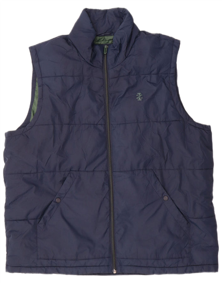 IZOD Ανδρικό padded Gilet UK 42 XL Navy Blue Polyester
