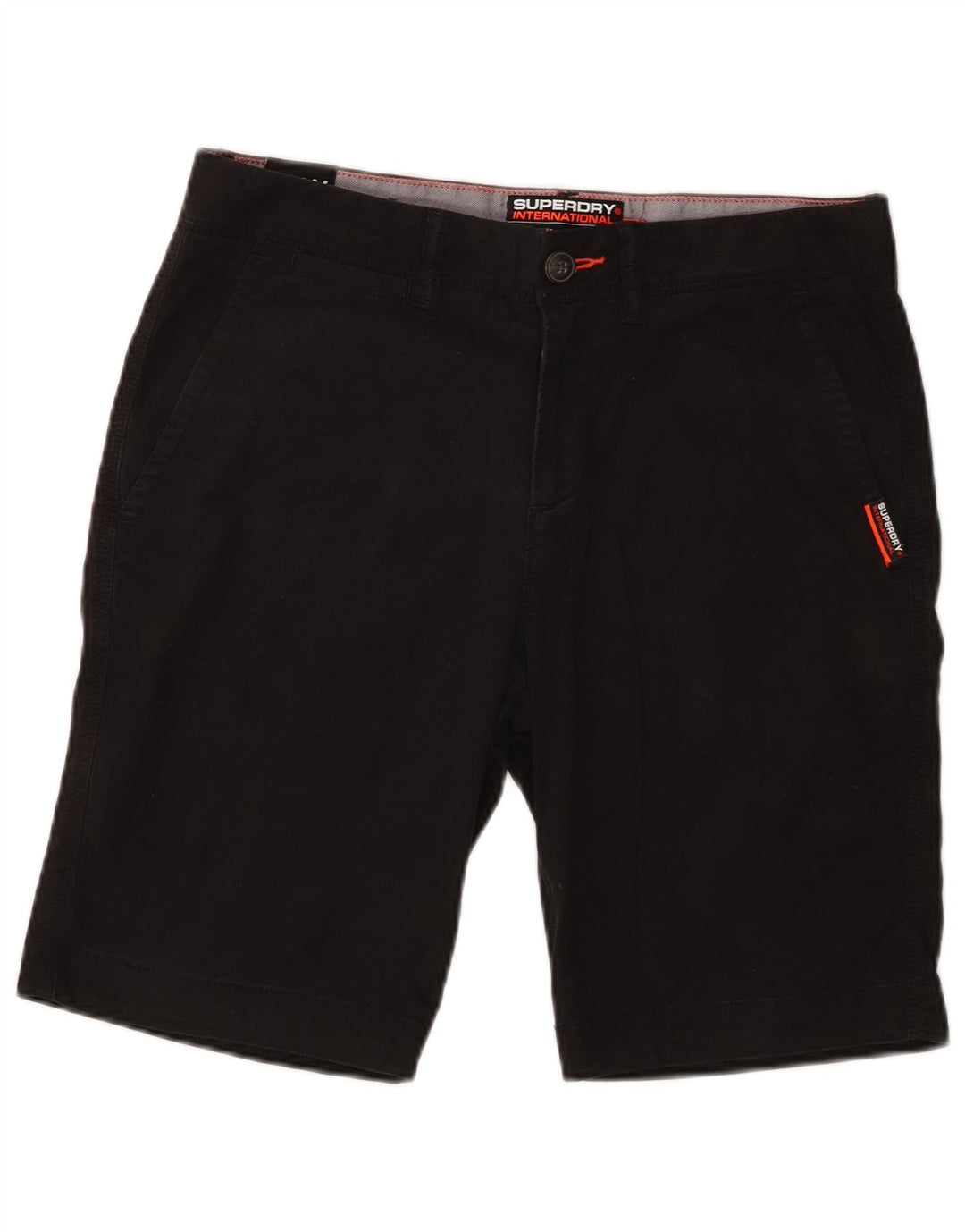 Ανδρικό Slim σορτς Chino Superdry W30, μεσαίο μαύρο βαμβακερό