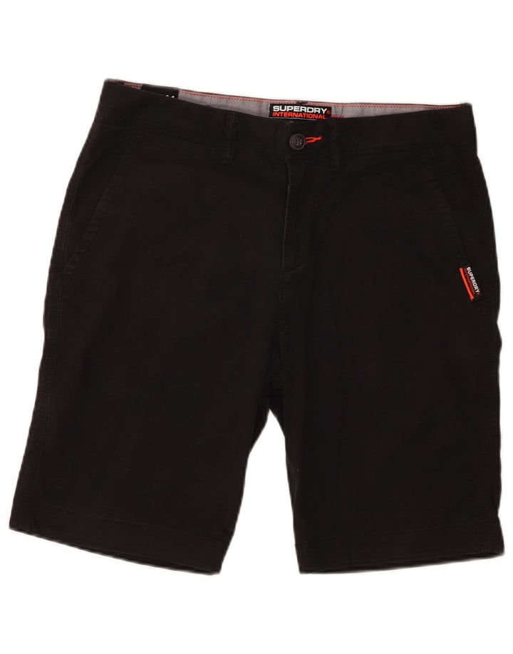 Ανδρικό Slim σορτς Chino Superdry W30, μεσαίο μαύρο βαμβακερό