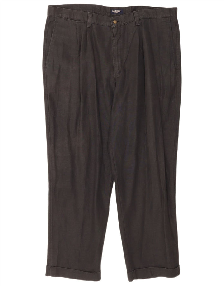 Dockers Ανδρικό παντελόνι Chino με καρφίτσα W40 L30 Μαύρο λινό