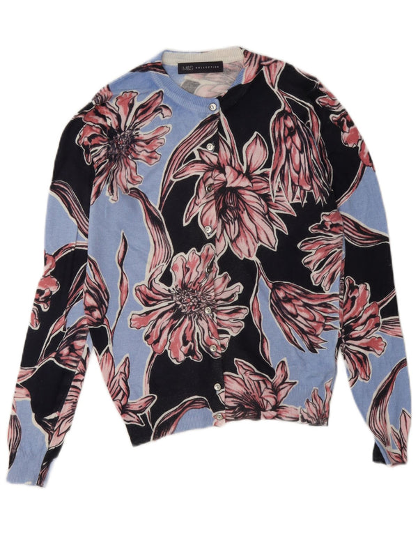 Marks & Spencer Γυναικεία ζακέτα UK 8 Small Blue Floral Viscose
