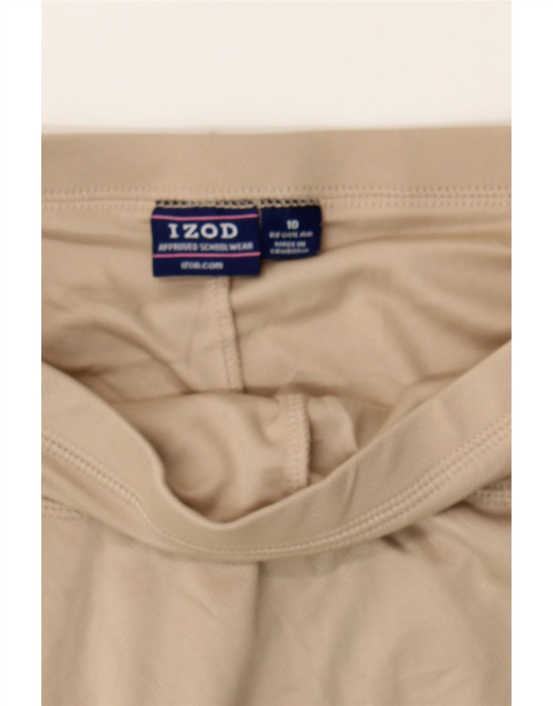 IZOD Girls Mini Skirt 9-10 Years W24  Beige Polyester Vintage Izod and Second-Hand Izod from Messina Hembry 