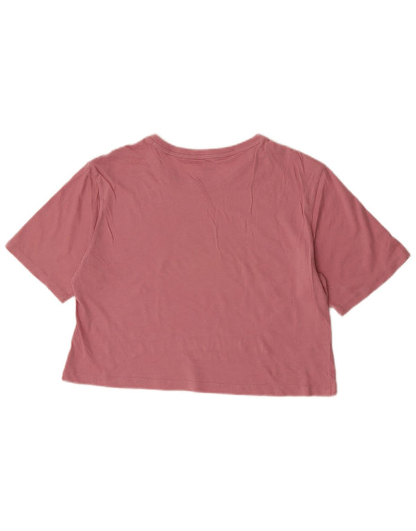 Puma Γυναικείο Crop Graphic T-Shirt Top UK 8 Small Pink