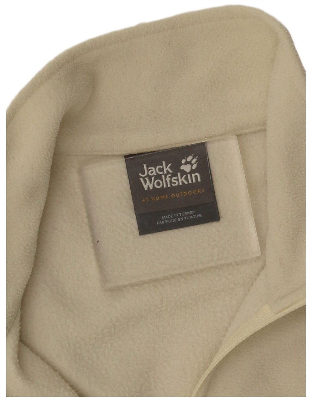 Jack Wolfskin γυναικείο φερμουάρ με λαιμόκοψη φλις άλμα UK 12 μεσαίο μπεζ πολυεστέρας
