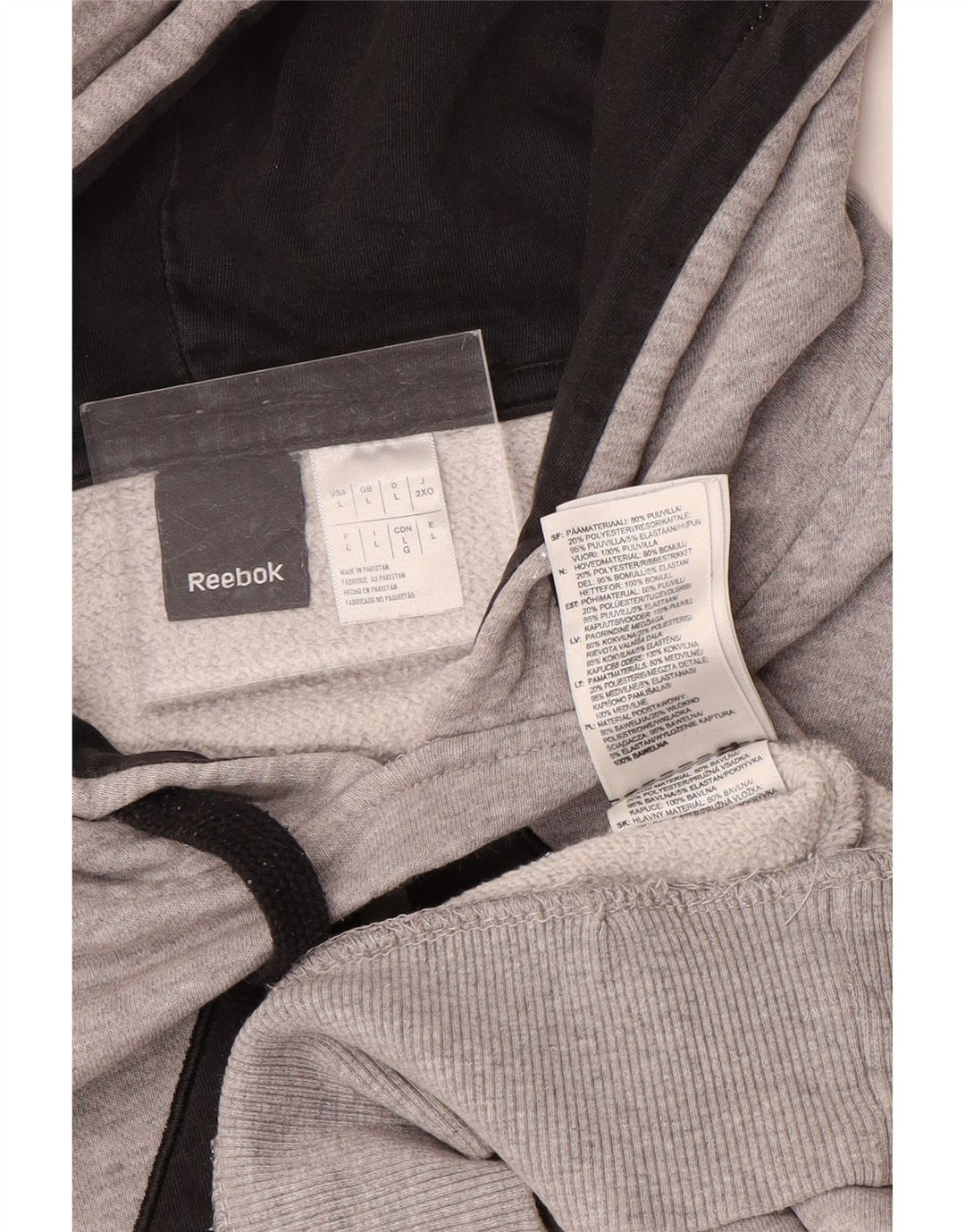 Ανδρικό Reebok Graphic Hoodie Jumper μεγάλο γκρι βαμβακερό