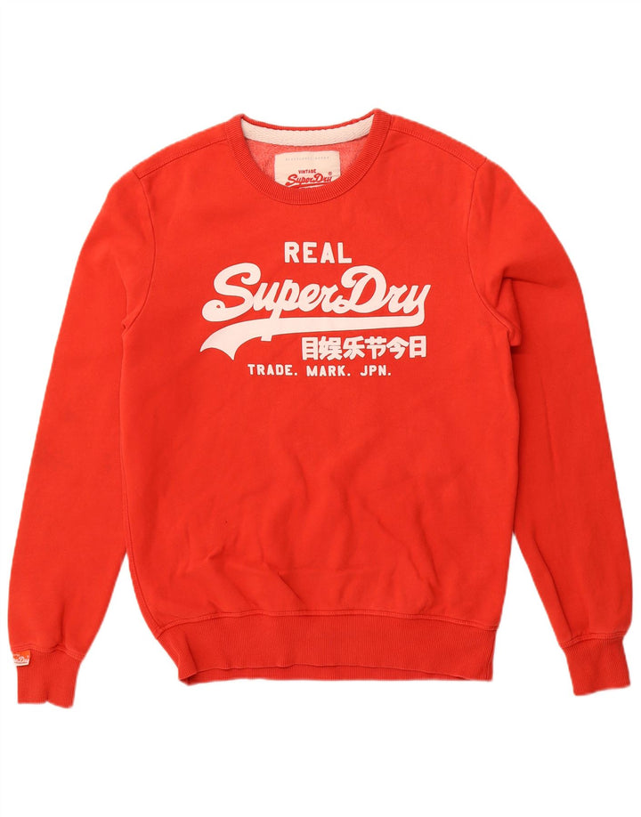 Ανδρικό γραφικό φούτερ SUPERDRY Jumper μεγάλο κόκκινο βαμβακερό