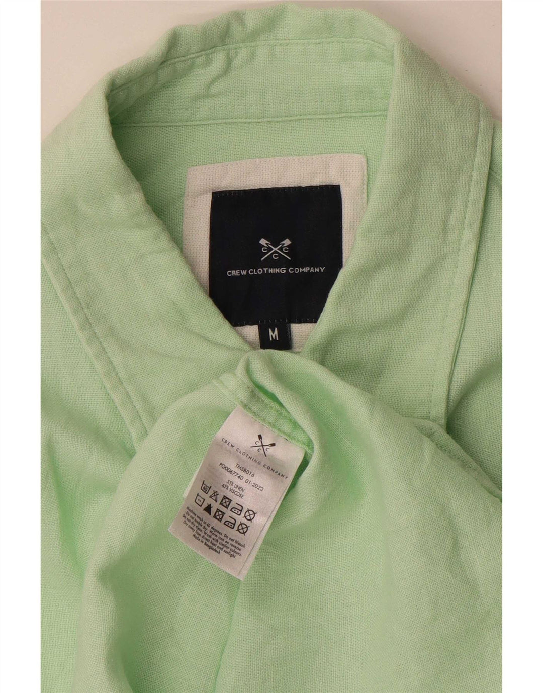 Ανδρικό πουκάμισο Crew Clothing, Μεσαίο πράσινο λινό