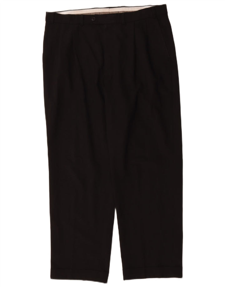 Marks & Spencer Ανδρικό παντελόνι ίσιο κοστούμι St. Michael W36 L29 Μαύρο