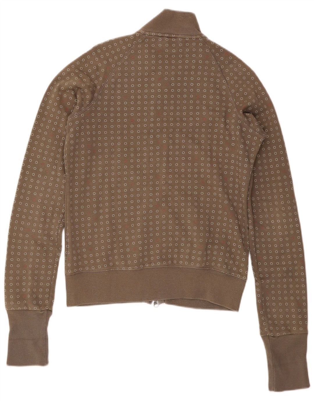 Γυναικεία αθλητική φόρμα NIKE Top μπουφάν UK 14 Μεγάλο χακί βαμβακερό