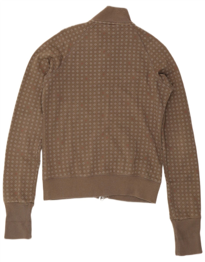 Γυναικεία αθλητική φόρμα NIKE Top μπουφάν UK 14 Μεγάλο χακί βαμβακερό