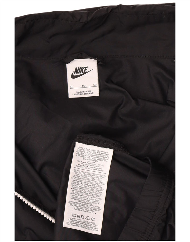 Ανδρικό μπουφάν βροχής με κουκούλα Nike XL μαύρο νάιλον