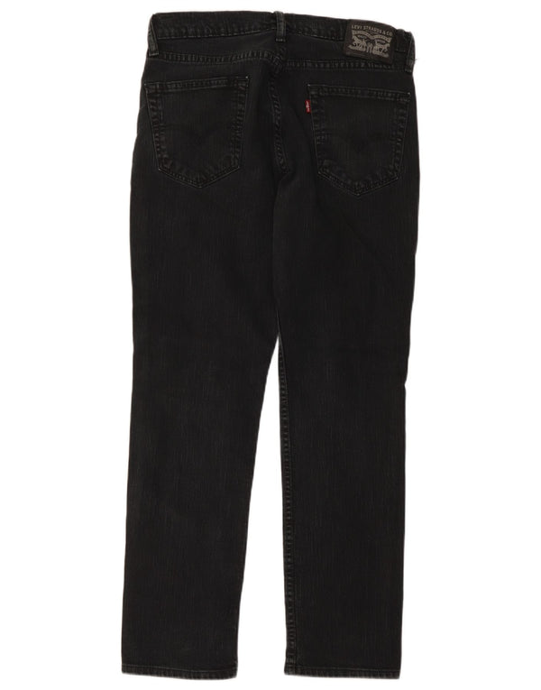 Ανδρικό τζιν ίσιο Levi's W34 L30 μαύρο βαμβακερό