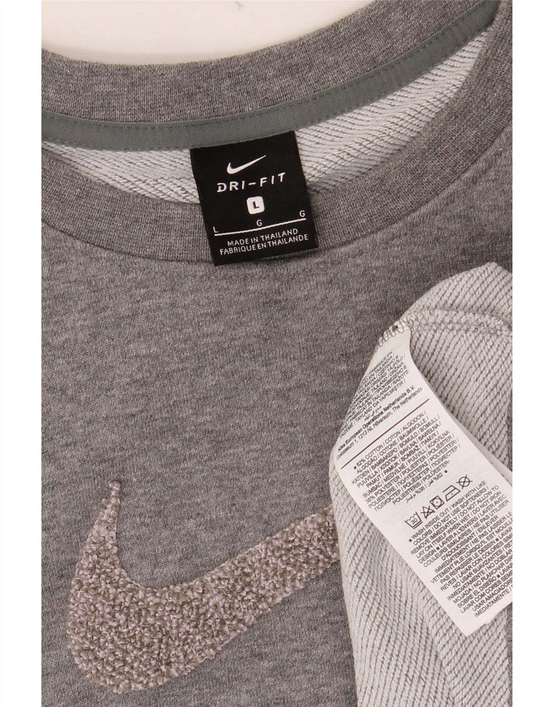 Γυναικεία NIKE Γυναικεία φούτερ με γραφικά Crop Jumper UK 16 Large Grey