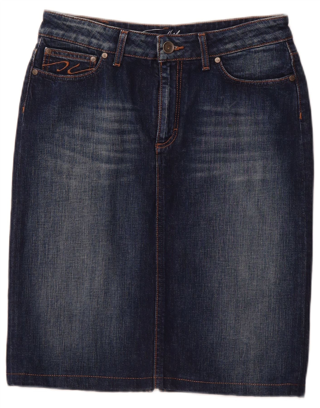 TOMMY HILFIGER Γυναικεία τζιν φούστα US 10 Μεγάλη W30 Navy Blue βαμβακερή