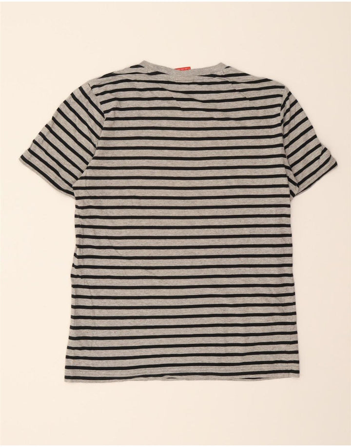 PUMA Mens T-Shirt Top Small Grey Striped Cotton Vintage Puma and Second-Hand Puma from Messina Hembry 