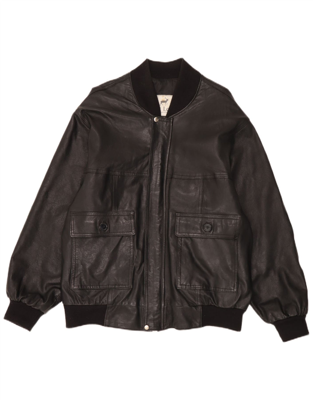 Vintage Ανδρικό Δερμάτινο Μπουφάν UK 42 XL Μαύρο Δερμάτινο