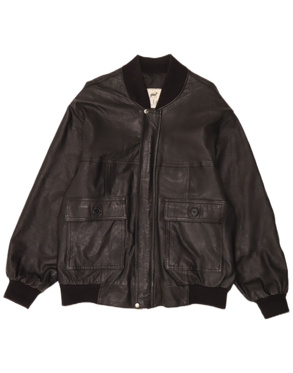 Vintage Ανδρικό Δερμάτινο Μπουφάν UK 42 XL Μαύρο Δερμάτινο