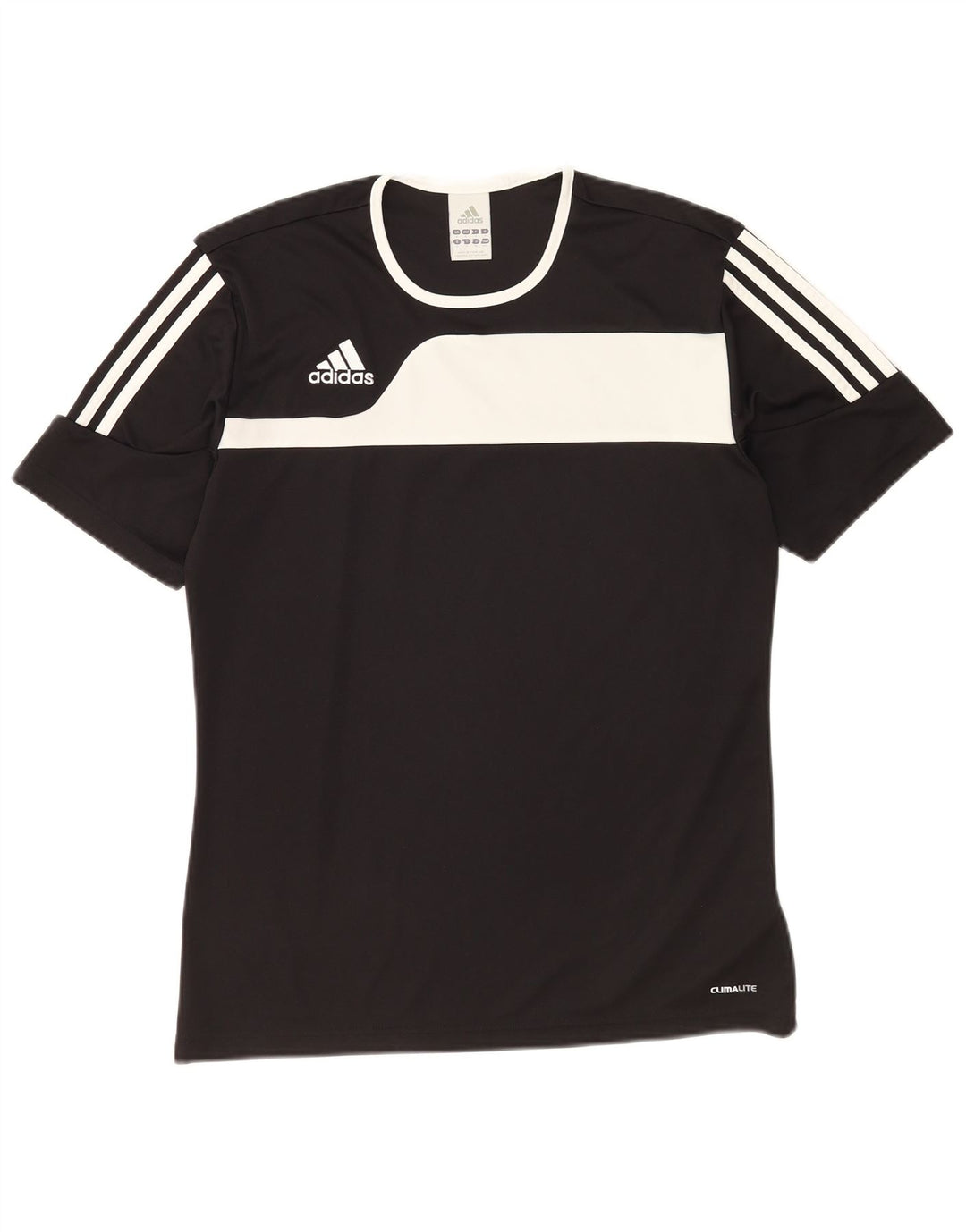 Adidas Ανδρικό T-Shirt Climalite Top Small Black Colourblock Πολυεστέρας