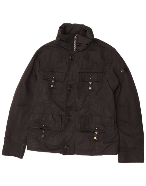PEUTEREY Mens Utility Jacket UK 38 Medium Black Polyester
