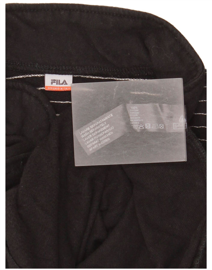 Fila Γυναικεία αθλητική φόρμα Top Jacket UK 12 μεσαίο μαύρο ριγέ βαμβακερό