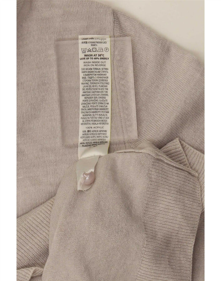 Marks & Spencer Γυναικεία Ζακέτα UK 14 Large Grey Acrylic