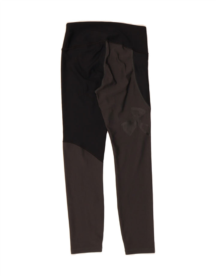 UNDER ARMOUR Womens Graphic Leggings UK 10 Small  Grey Colourblock Vintage Under Armour and Second-Hand Under Armour from Messina Hembry 