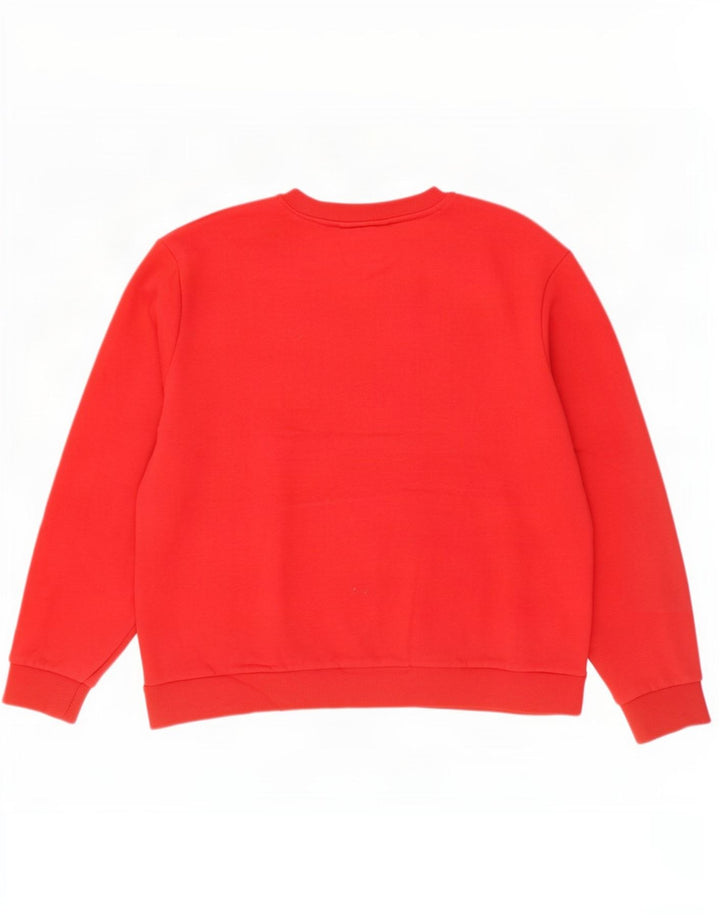Marks & Spencer Γυναικεία Φούτερ Jumper UK 14 Μεσαίο κόκκινο βαμβακερό