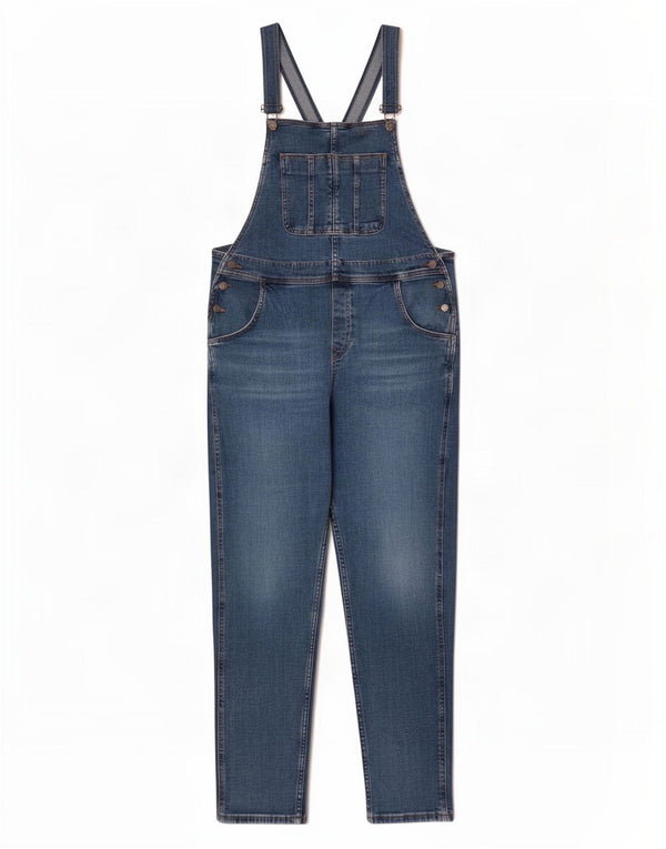 Fat Face Γυναικεία Lewis Dungarees Slim Jeans UK 16 Large W36 L32 Blue Cotton