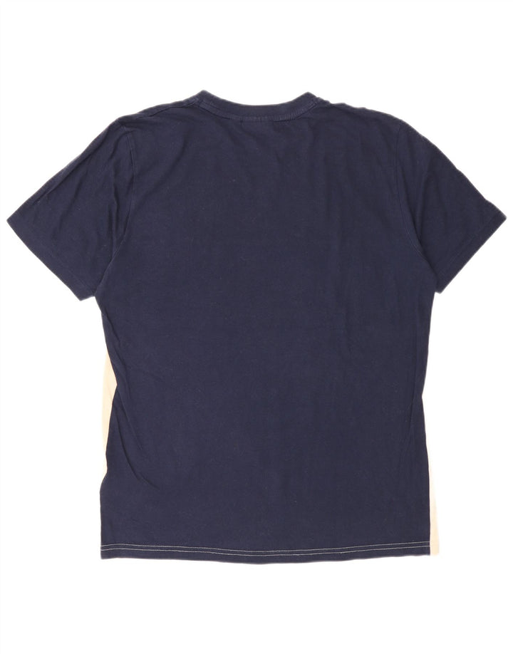 Ανδρικό T-Shirt Fila Top Small Blue Navy Colourblock Βαμβακερό