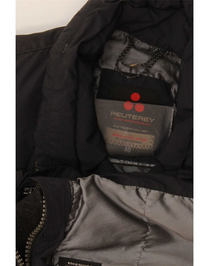PEUTEREY Γυναικείο μπουφάν με επένδυση IT 40 Small Navy Blue Cotton
