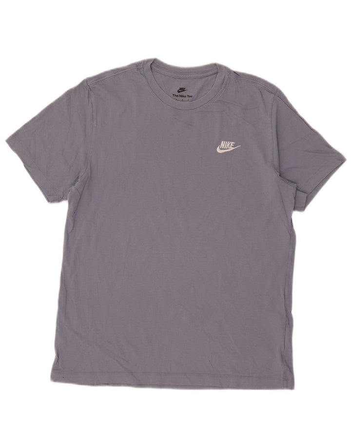 Ανδρικό μπλουζάκι Nike, μεσαίο μπλε βαμβακερό