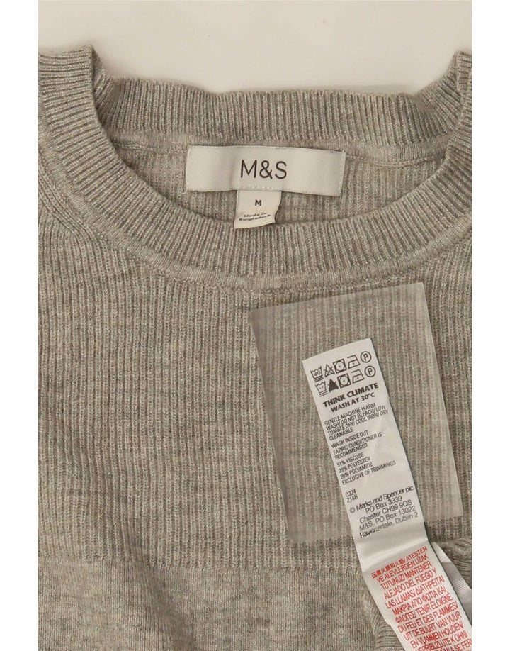 Marks & Spencer Γυναικείο τοπ μακρυμάνικο UK 12 μεσαίο γκρι βισκόζη