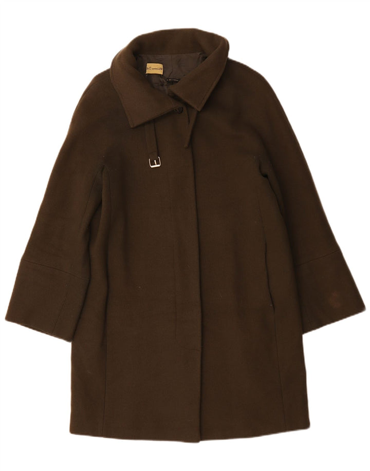 Massimo Dutti Γυναικείο Oversized Πανωφόρι UK 10 Small Khaki Wool