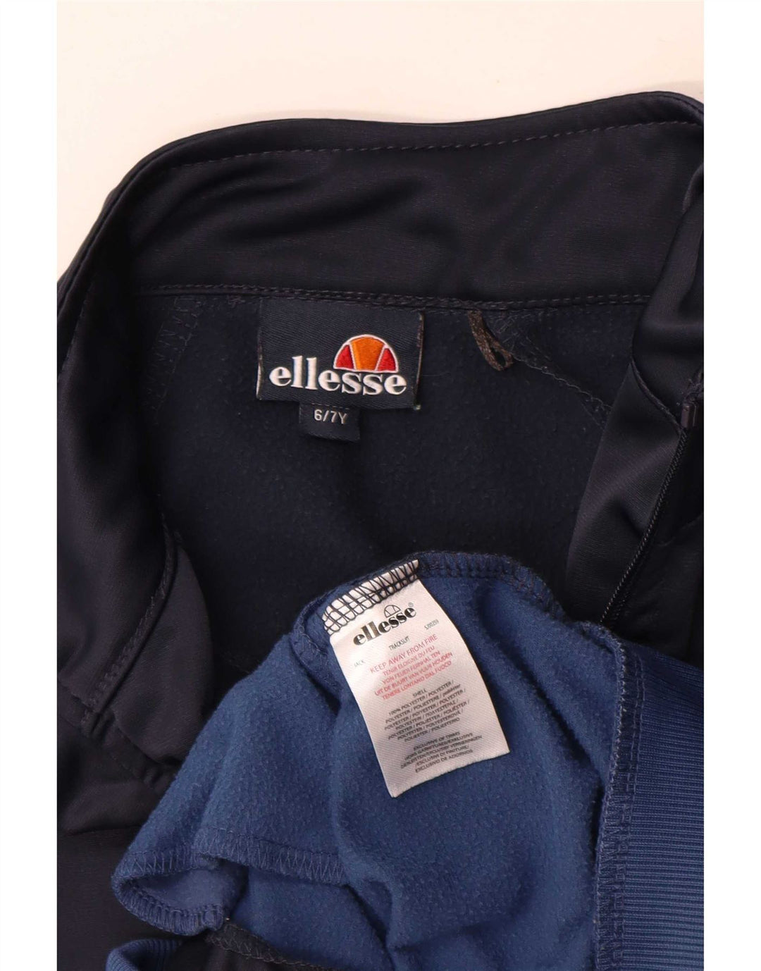 Ellesse Boys Full αθλητική φόρμα 6-7 ετών Navy Blue Colorblock Polyester
