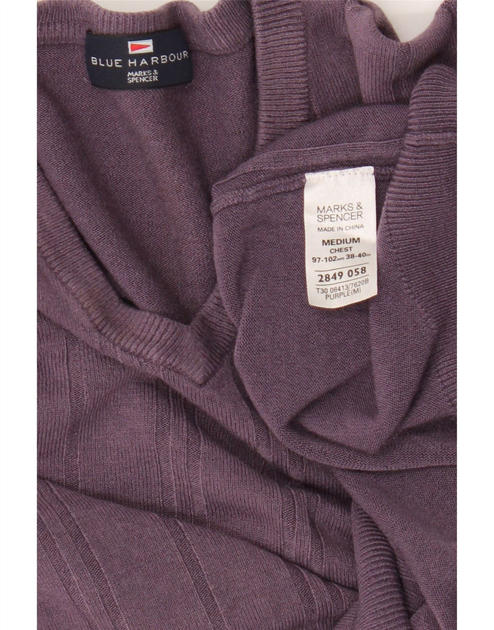 Marks & Spencer Γυναικείο πουλόβερ με λαιμόκοψη με V λαιμόκοψη UK 14 Medium Purple