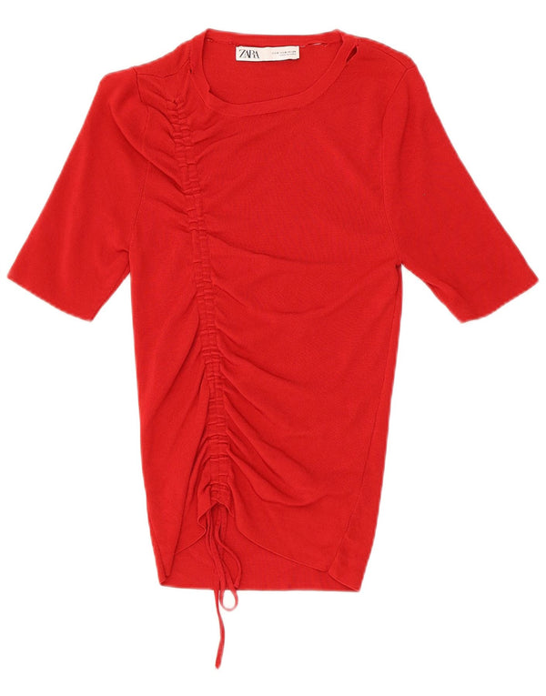 Zara Γυναικεία Μπλούζα Τοπ UK 8 Small Red
