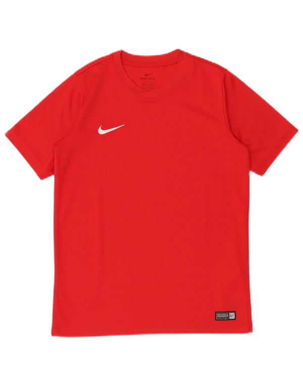 Μπλουζάκι Nike Boys Dri Fit Top 12-13 ετών, μεγάλο κόκκινο πολυεστέρα