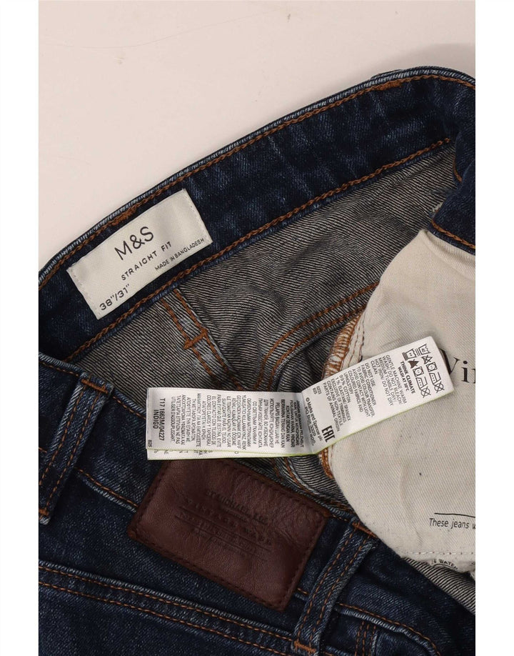 Ανδρικό τζιν ίσιο Marks & Spencer W38 L31 Μπλε βαμβακερό