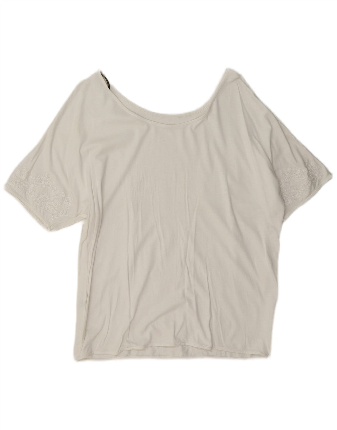 Massimo Dutti Γυναικεία Μπλούζα Top UK 16 Large White Floral
