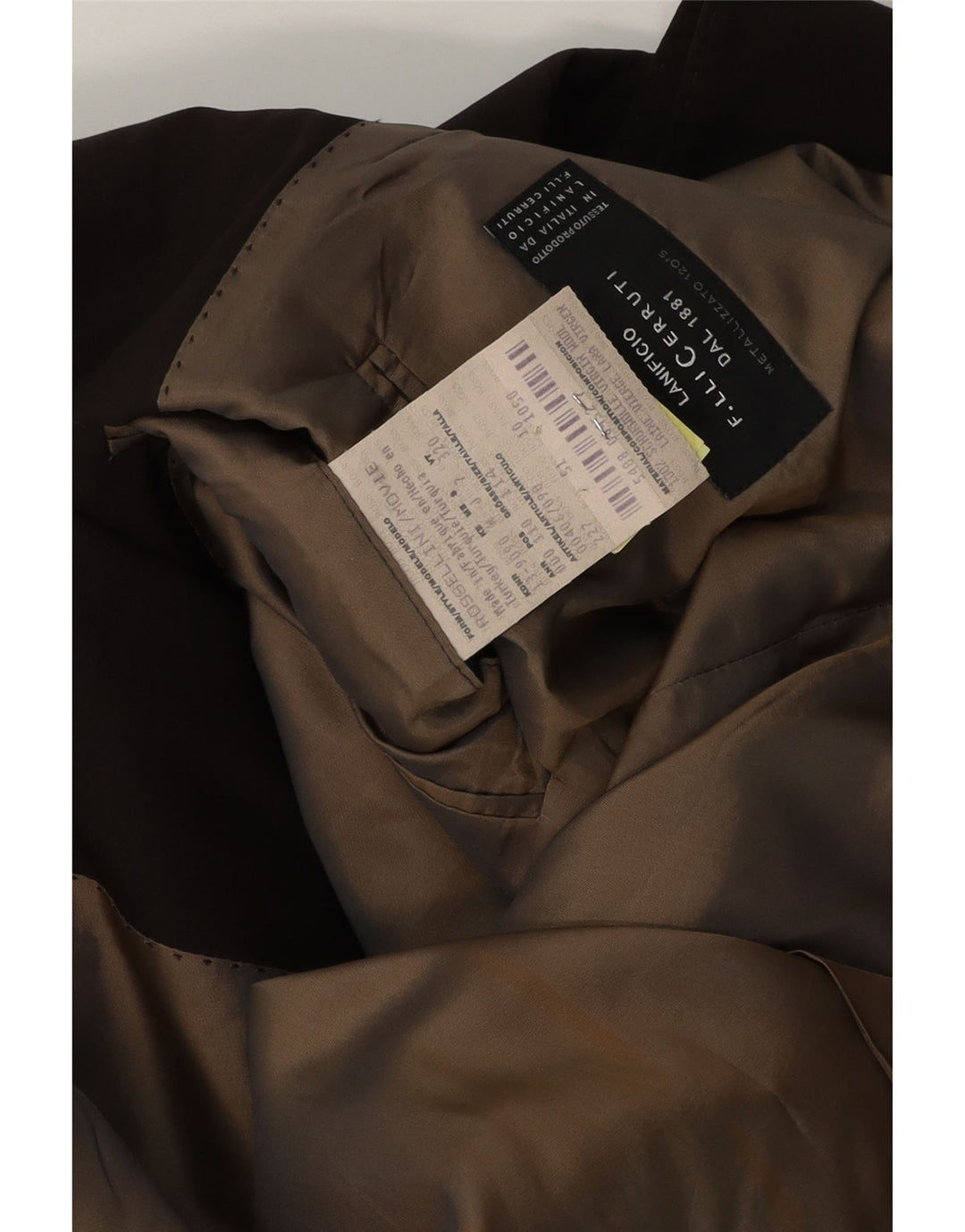 Cerruti 1881 Ανδρικό σακάκι με 3 κουμπιά σακάκι IT 51 μεγάλο καφέ παρθένο μαλλί