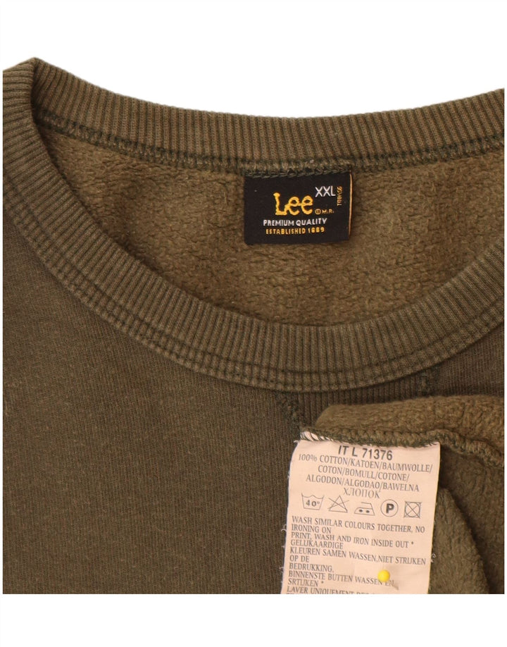 Ανδρικό Φούτερ Lee Graphic Jumper 2XL Χακί Βαμβακερό