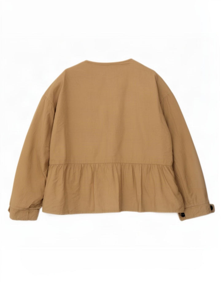 Zara Γυναικείο Utility Jacket UK 16 Large Beige Viscose