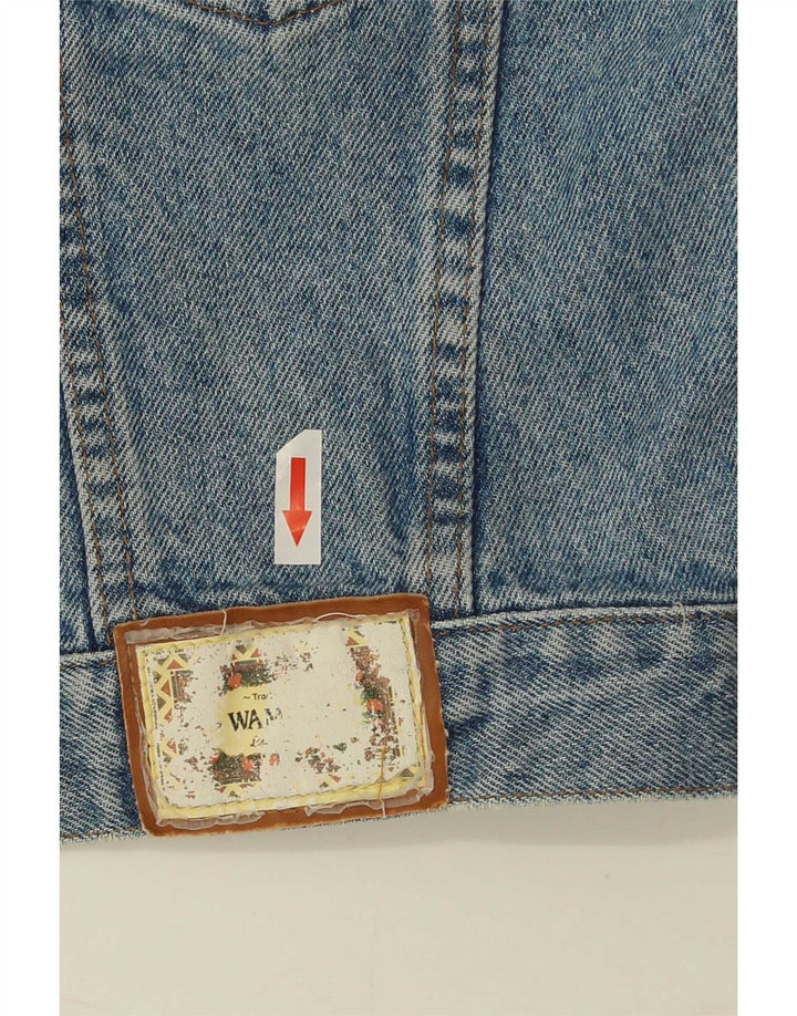 Wampum Γυναικείο Τζιν Μπουφάν UK 16 Large Blue Cotton