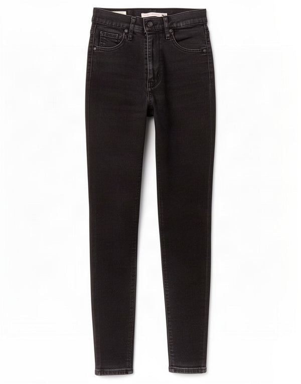 Levi's Womens Mile High Super Skinny Jeans W25 L28 Μαύρο