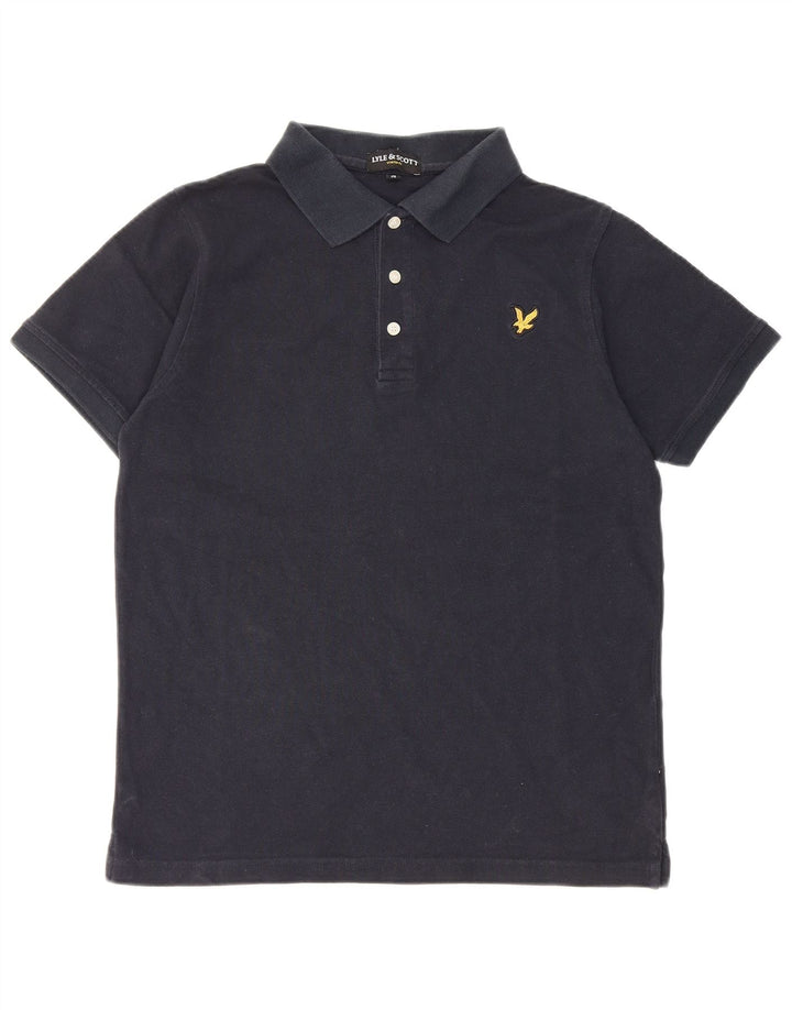Ανδρικό πουκάμισο πόλο Lyle & Scott, μεσαίο ναυτικό, βαμβακερό