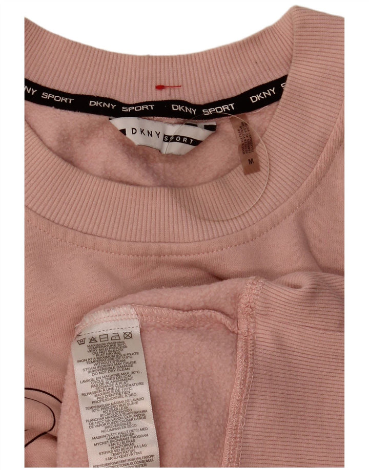 Γυναικείο γραφικό υπερμεγέθη φούτερ Dkny UK 14 Μεσαίο ροζ βαμβακερό