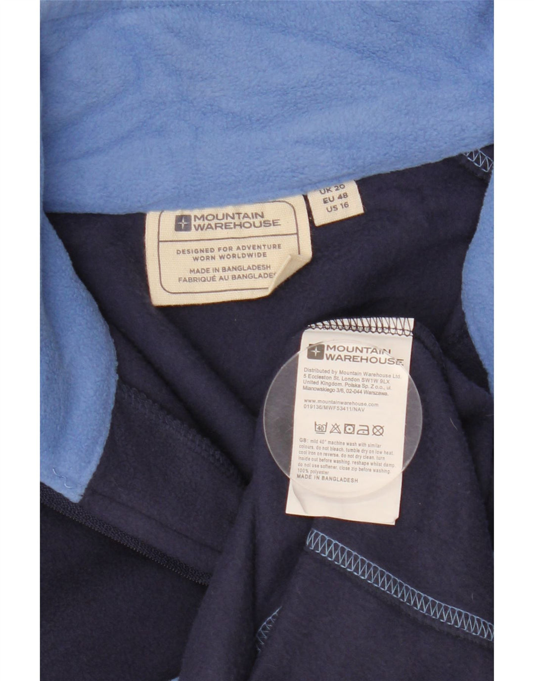 Mountain Warehouse Womens Oversized Fleece Jumper UK 20 2XL Navy Blue