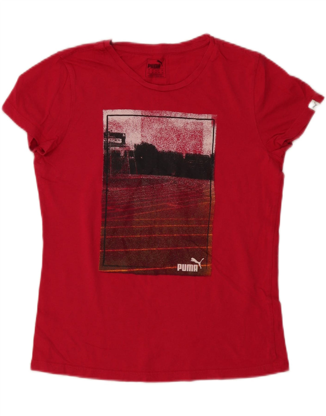 Γυναικείο γραφικό μπλουζάκι Puma Top UK 12 Medium Red