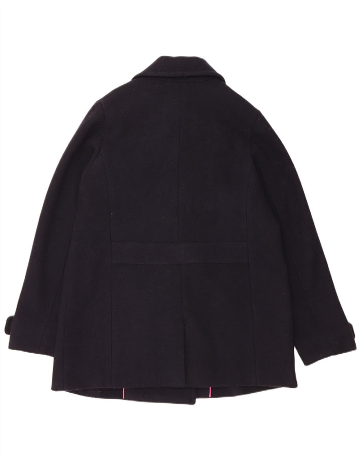 Crew Clothing Γυναικείο παλτό μπιζελιού UK 14 Medium Navy Blue Wool